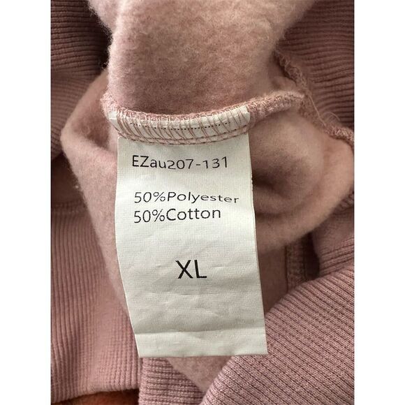 Automet Women's XL Pink Half-Zip Oversized Sweatshirt Fall Casual - Picture 6 of 6